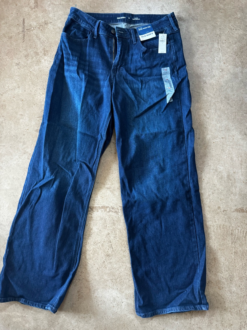 Old Navy Womens High-Rise Wow Wide Leg Jeans — Navy